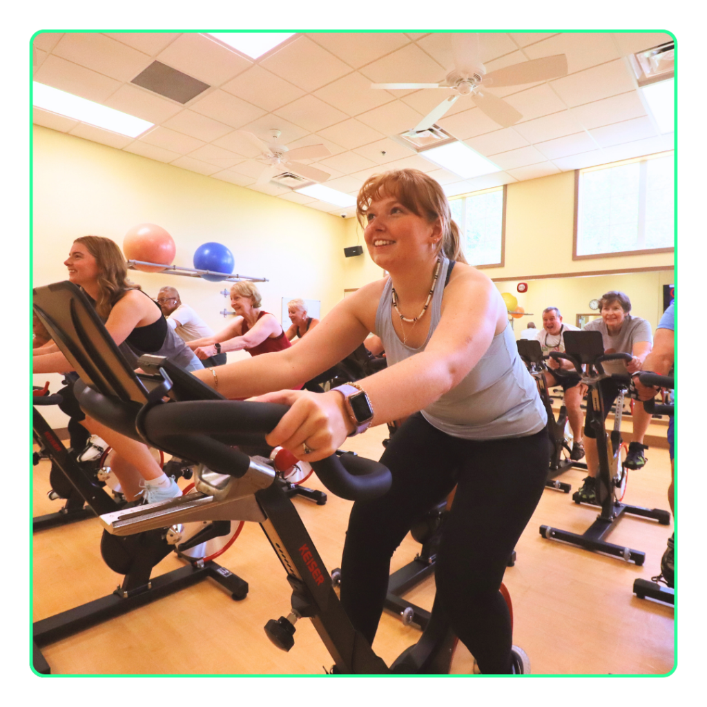 the ranch spin class b Spin class at The Ranch Spa and Fitness Center.