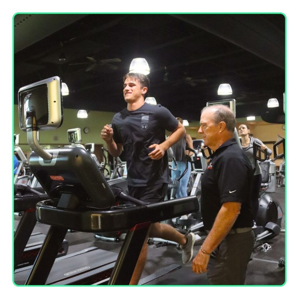 Man running on a treadmill at The Ranch in Ocala FL