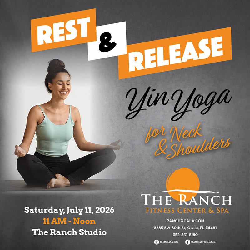 13372_RAN_Yin_Yoga_for_Neck_and_Shoulders_Campaign_Social_(Jul_26) Rest & Release at The Ranch Fitness & Spa. July 11, 2026.