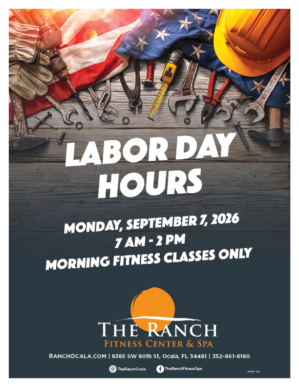 16399 RAN Business Hours Campaign Social (Sept 26) Labor day hours at The Ranch Fitness Center & Spa
