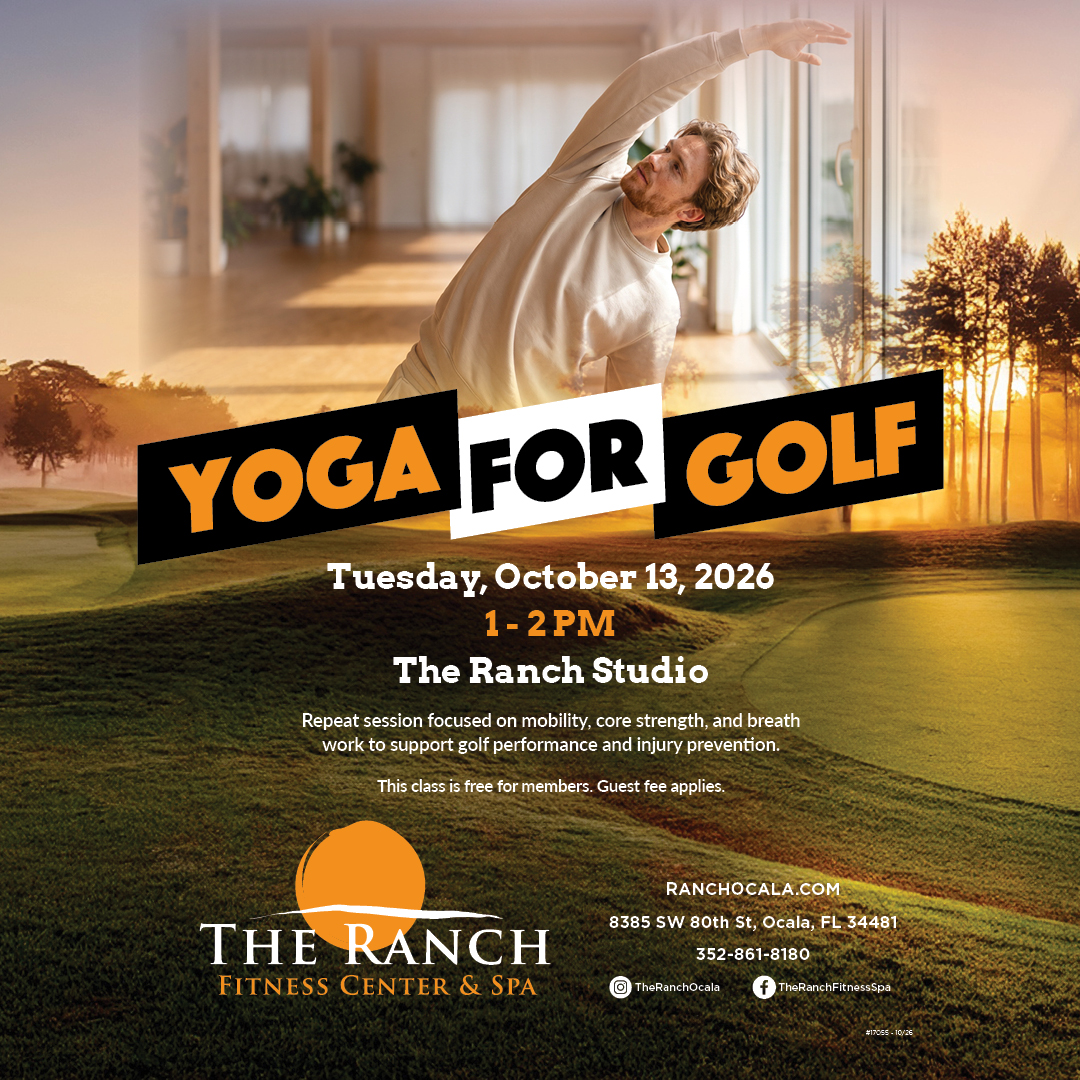 17055 RAN Yoga For Golfers Class Campaign Social (Oct 26) Yoga for Golf at The Ranch, October 13, 2026.