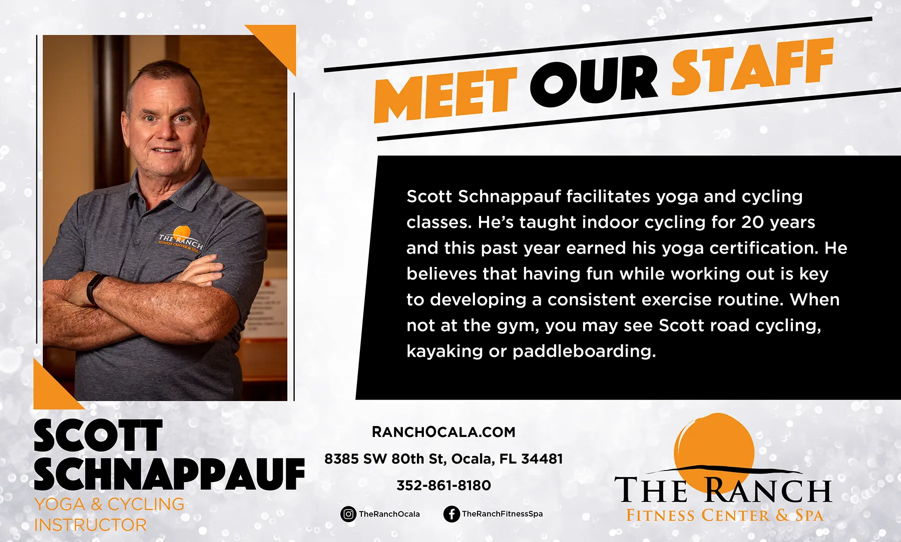 17104 RAN Employee Meet Our Staff Highlight for Scott Schnappauf TV (Jul 26) Scott Schnappauf, staff member at The Ranch.