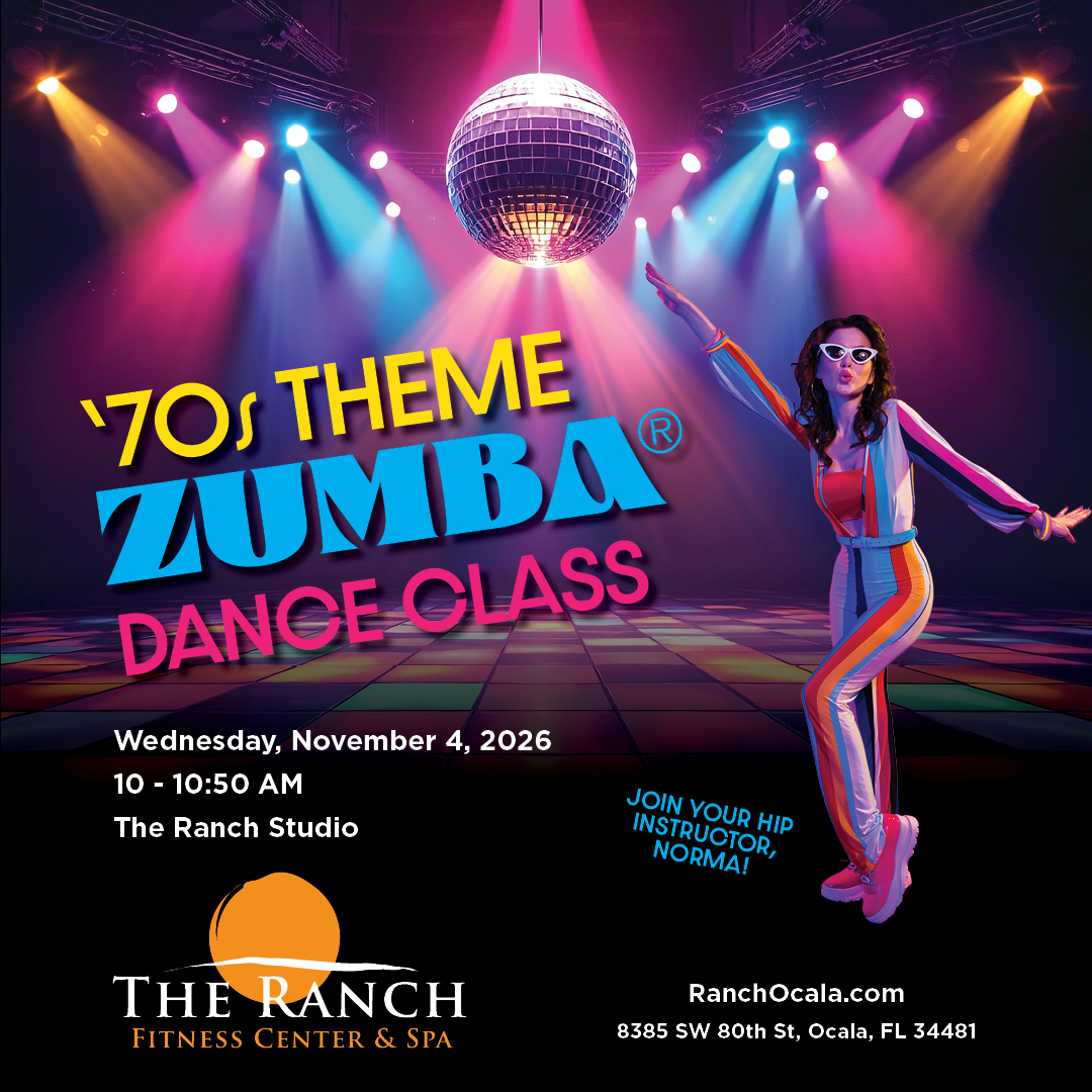 17253 RAN Dress for the 70's Zumba Dance Class Campaign Social (Nov 26) 70s Theme Zumba Dance Class at the Ranch.