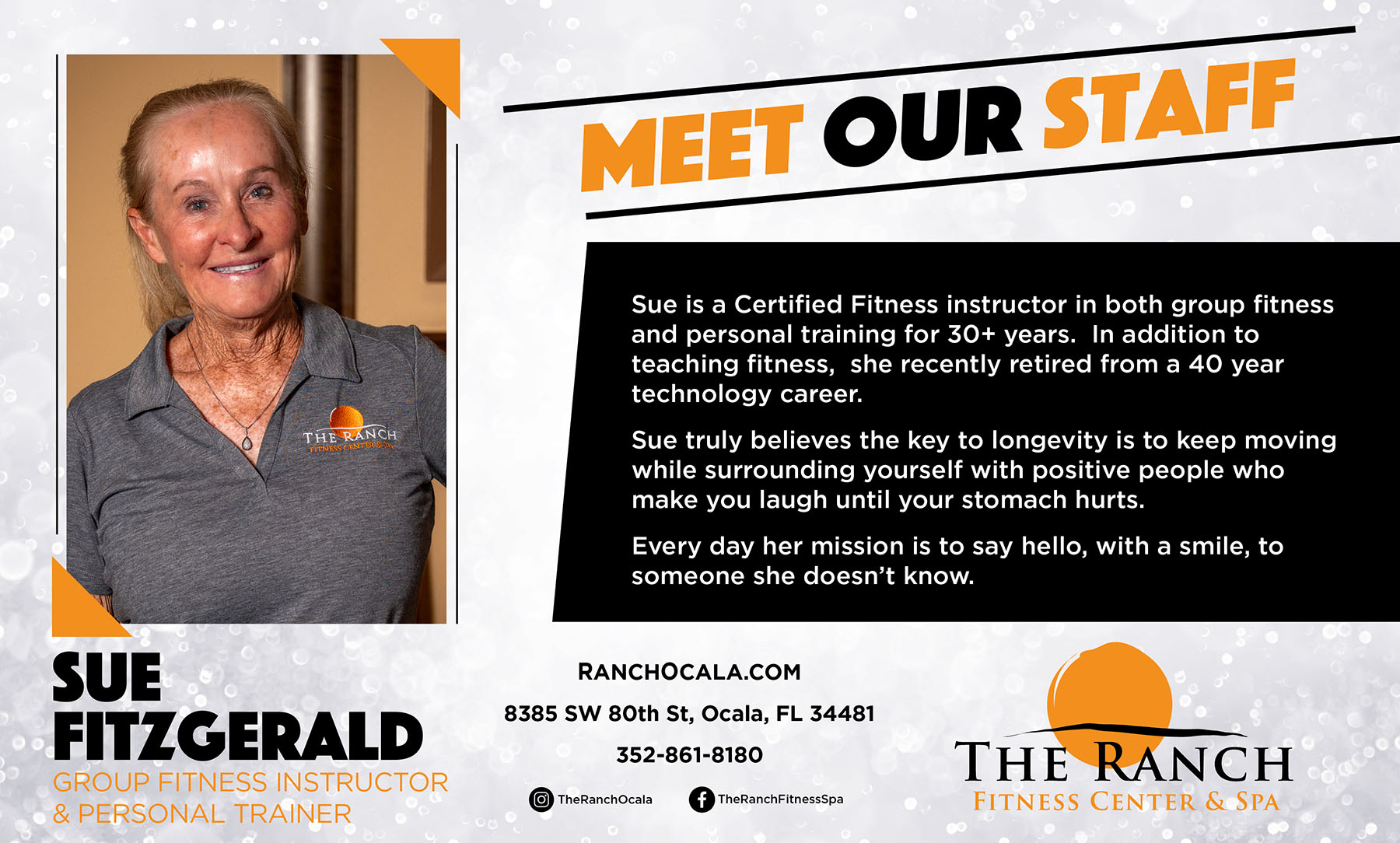 Sue Fitzgerald, staff member at The Ranch.