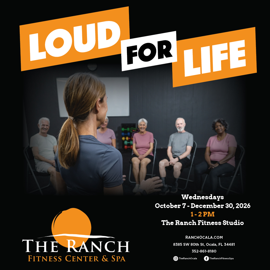 Loud for Life class at The Ranch. Wednesdays in from October to December, 2026.
